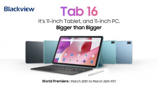 Blackview Tab 16: планшет с 11-дюймовым дисплеем и 2K-разрешением за 177,99$
