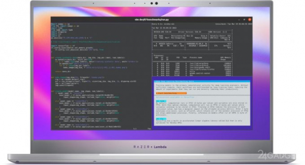 Lambda TensorBook - игровой ноутбук от Razer на операционной системе Linux