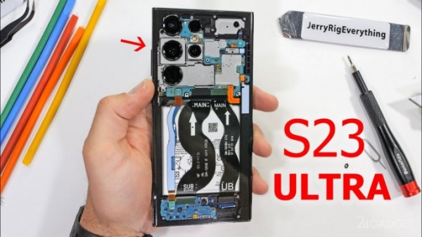 Samsung Galaxy S23 Ultra разобрали до винтика и нашли много интересного (видео)